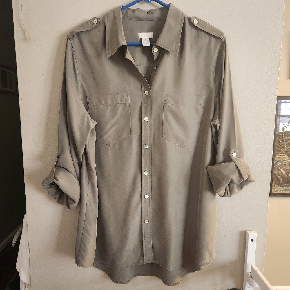 Plus Sz 2 Sage Green Super Soft Blouse